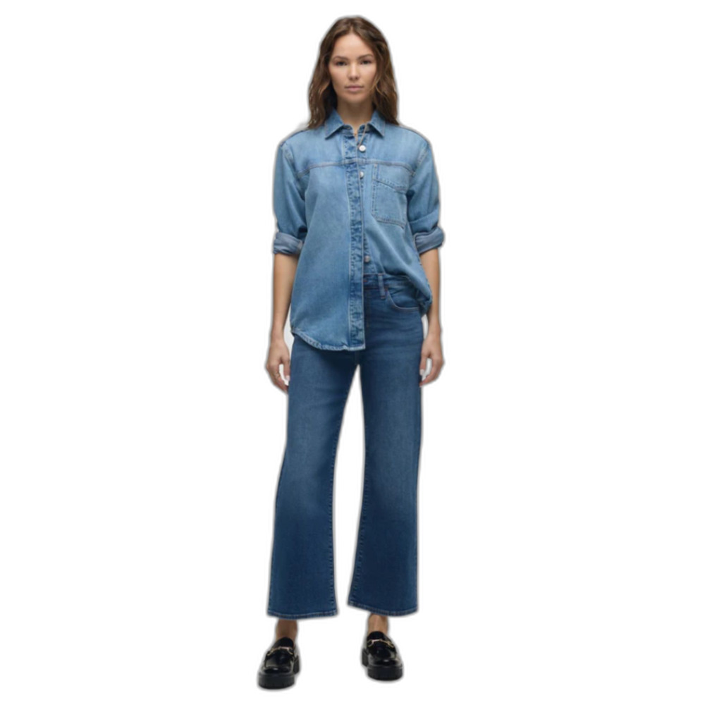 Hudson Rosalie High-Rise Wide Leg Ankle Jean in Callisto (Blue), Sz 27 - Picture 3 of 13